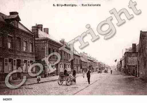 Ville de BILLYMONTIGNY, carte postale ancienne