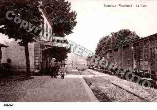 Ville de BONNIEUX, carte postale ancienne