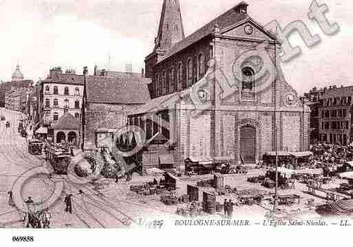 Ville de BOULOGNESURMER, carte postale ancienne