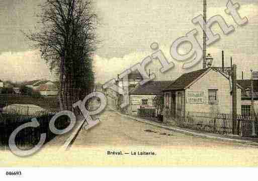 Ville de BREVAL, carte postale ancienne