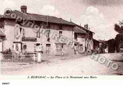 Ville de BURGNAC, carte postale ancienne