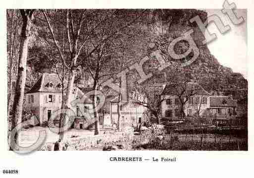 Ville de CABRERETS, carte postale ancienne