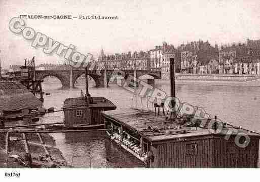 Ville de CHALONSURSAONE, carte postale ancienne