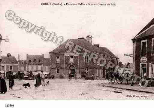 Ville de CONLIE, carte postale ancienne