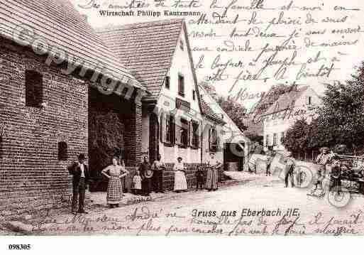 Ville de EBERBACHWOERTH, carte postale ancienne