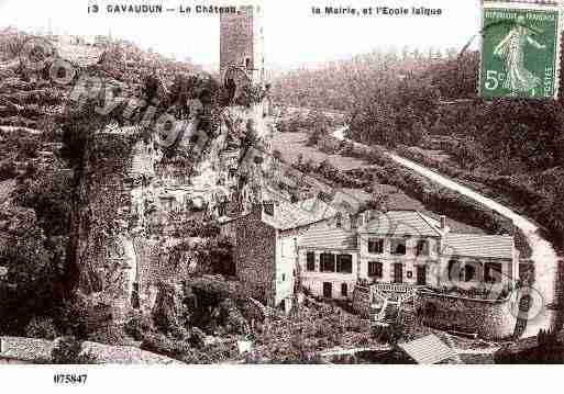 Ville de GAVAUDUN, carte postale ancienne