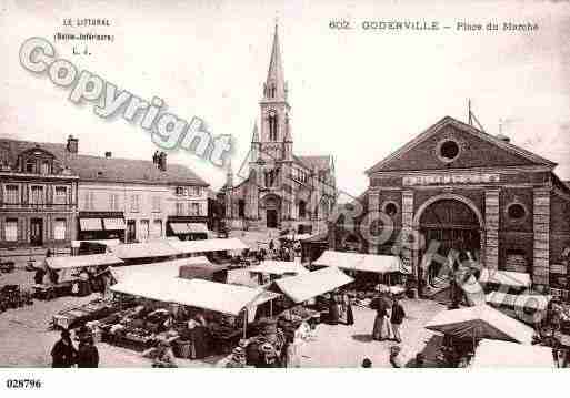 Ville de GODERVILLE, carte postale ancienne