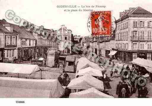 Ville de GODERVILLE, carte postale ancienne