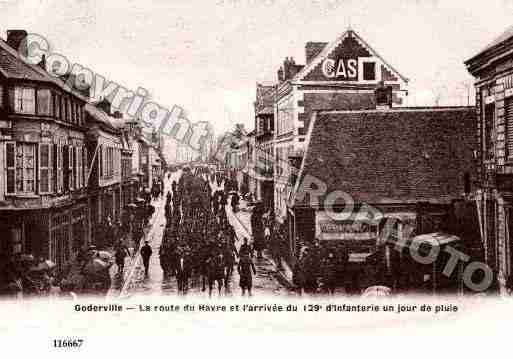 Ville de GODERVILLE, carte postale ancienne