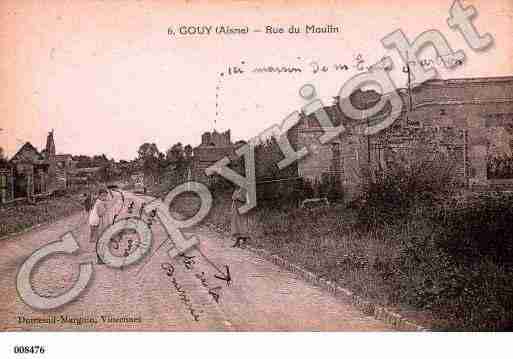 Ville de GOUY, carte postale ancienne