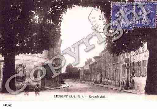 Ville de LESIGNY, carte postale ancienne