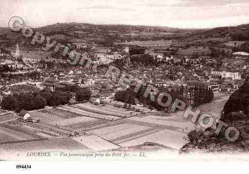 Ville de LOURDES, carte postale ancienne