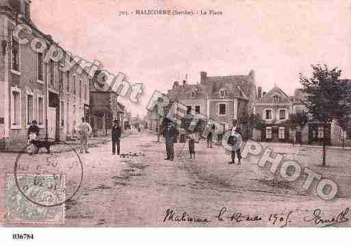 Ville de MALICORNESURSARTHE, carte postale ancienne