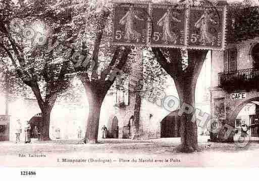 Ville de MONPAZIER, carte postale ancienne