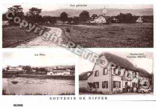 Ville de NIFFER, carte postale ancienne