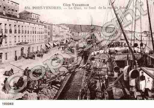 Ville de PORTVENDRES, carte postale ancienne