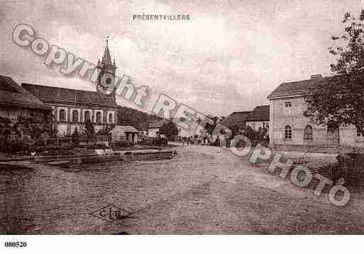 Ville de PRESENTEVILLERS, carte postale ancienne