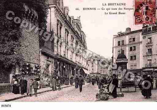 Ville de RENNES, carte postale ancienne