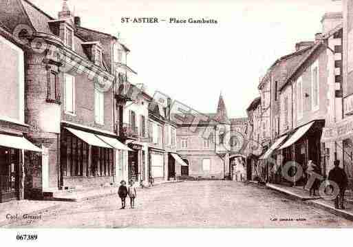 Ville de SAINTASTIER, carte postale ancienne