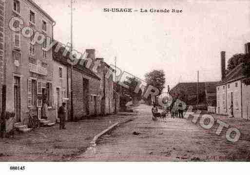 Ville de SAINTUSAGE, carte postale ancienne