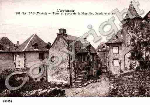 Ville de SALERS, carte postale ancienne