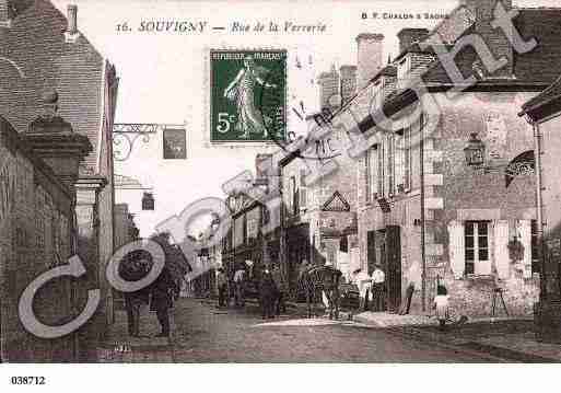 Ville de SOUVIGNY, carte postale ancienne