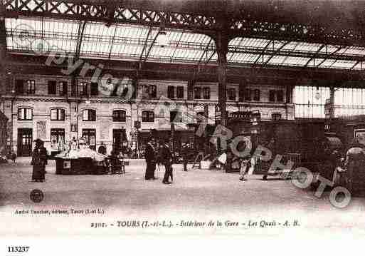 Ville de TOURS, carte postale ancienne