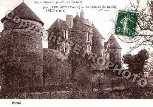 Ville de TREIGNY, carte postale ancienne