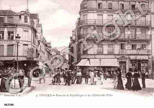 Ville de TROYES, carte postale ancienne