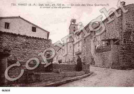 Ville de ANNOT, carte postale ancienne