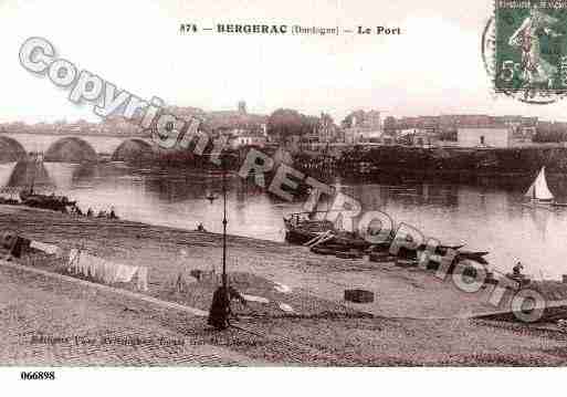 Ville de BERGERAC, carte postale ancienne