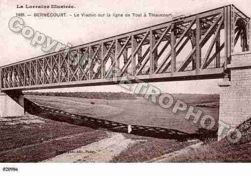 Ville de BERNECOURT, carte postale ancienne