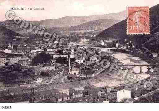 Ville de BESSEGES, carte postale ancienne