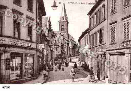 Ville de BITCHE, carte postale ancienne