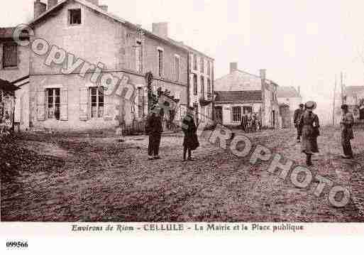 Ville de CELLULE, carte postale ancienne