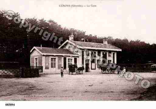 Ville de CERONS, carte postale ancienne