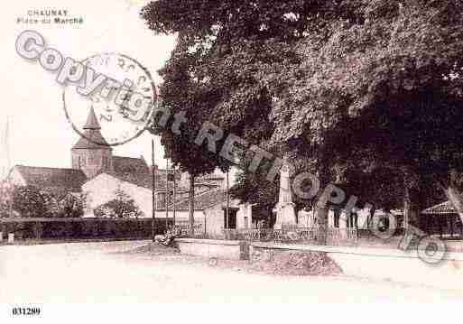 Ville de CHAUNAY, carte postale ancienne