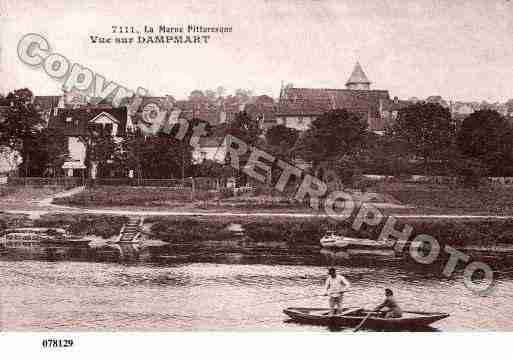 Ville de DAMPMART, carte postale ancienne