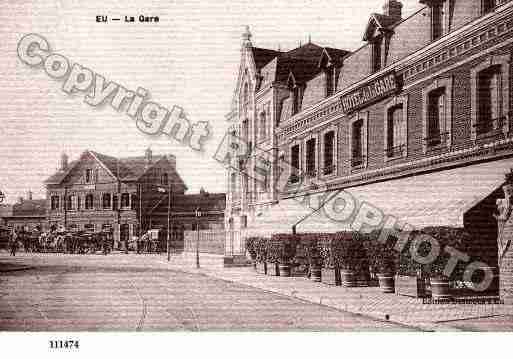 Ville de EU, carte postale ancienne