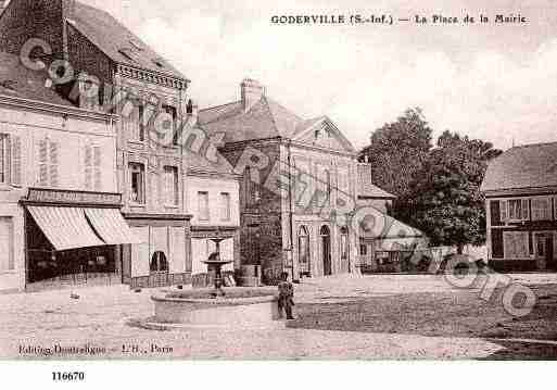 Ville de GODERVILLE, carte postale ancienne