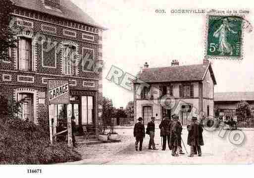 Ville de GODERVILLE, carte postale ancienne