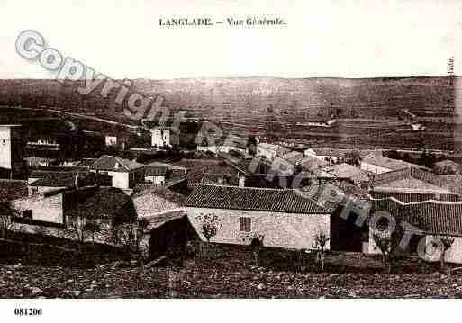 Ville de LANGLADE, carte postale ancienne