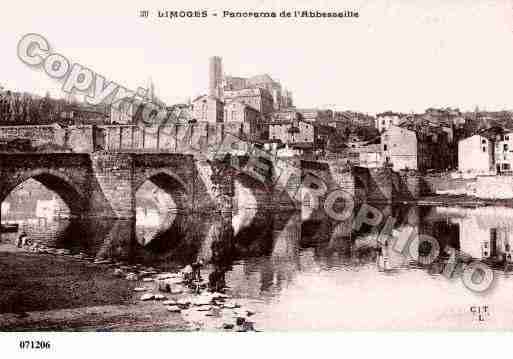 Ville de LIMOGES, carte postale ancienne