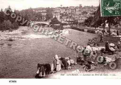 Ville de LOURDES, carte postale ancienne
