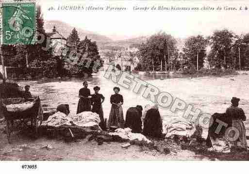 Ville de LOURDES, carte postale ancienne