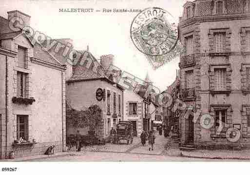 Ville de MALESTROITFOVENO, carte postale ancienne