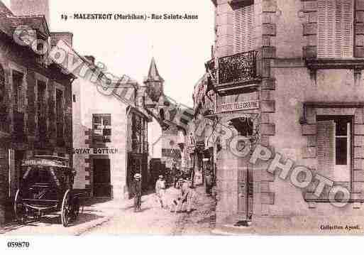 Ville de MALESTROITFOVENO, carte postale ancienne