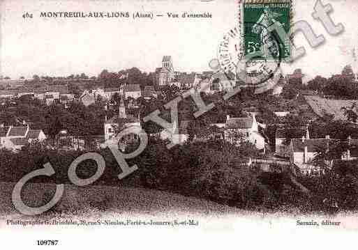 Ville de MONTREUILAUXLIONS, carte postale ancienne