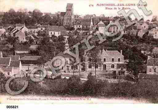 Ville de MONTREUILAUXLIONS, carte postale ancienne