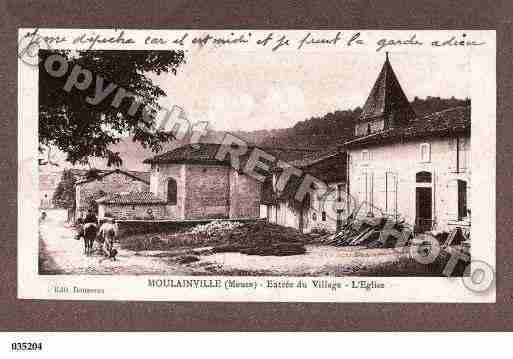 Ville de MOULAINVILLE, carte postale ancienne